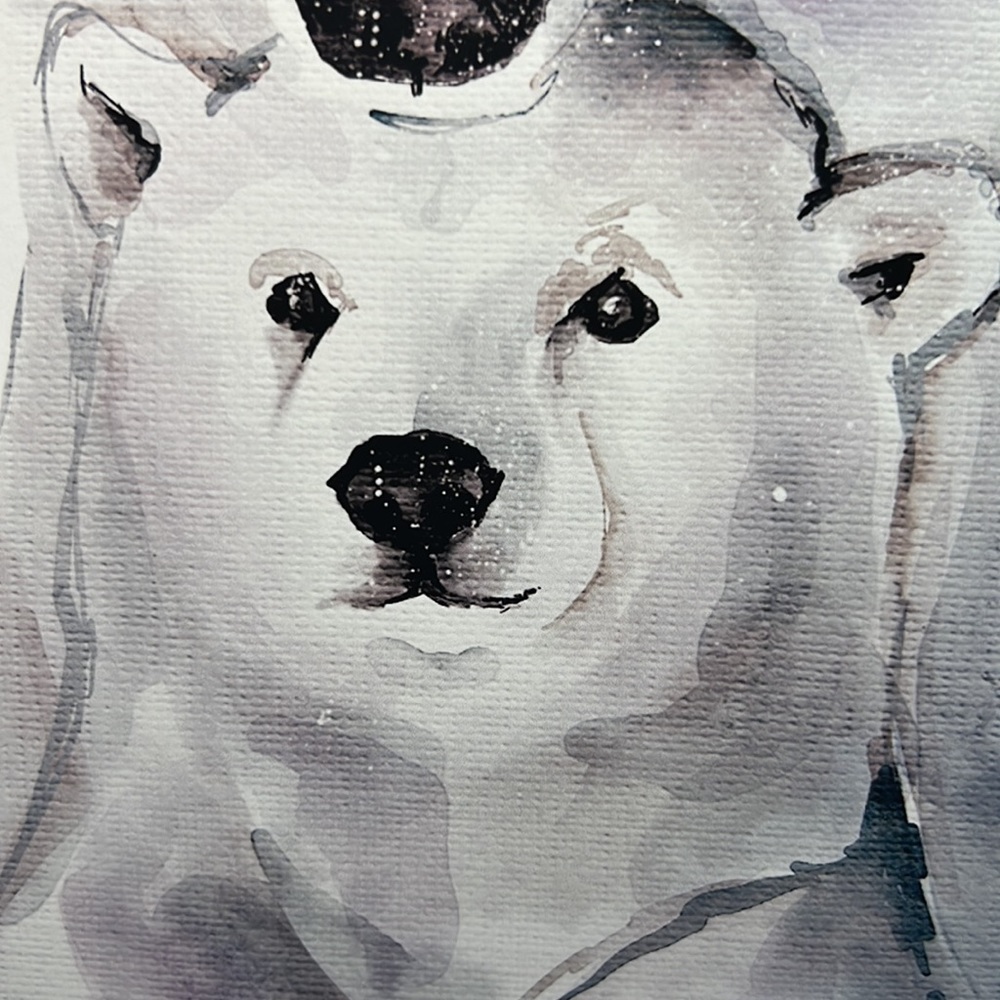 Watercolor Polar Bears Wall Art Illustration Print Poster Card Unframed - Picture 15 of 17